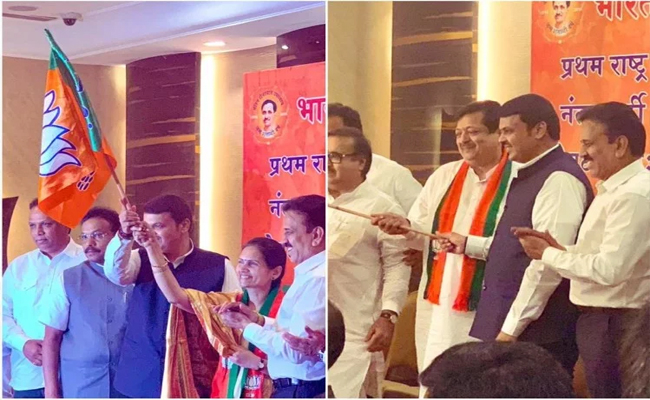 कांग्रेस और राकांपा के नेता भाजपा में शामिल हुए कांग्रेस और राकांपा के नेता भाजपा में शामिल हुए