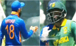 कप्तानी छोड़ने पर भी नहीं बदले कोहली के तेवर: अफ्रीकी बल्लेबाज झड़प