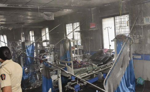 बंगाल में अस्पताल में आग लगने से कोविड मरीज की मौत